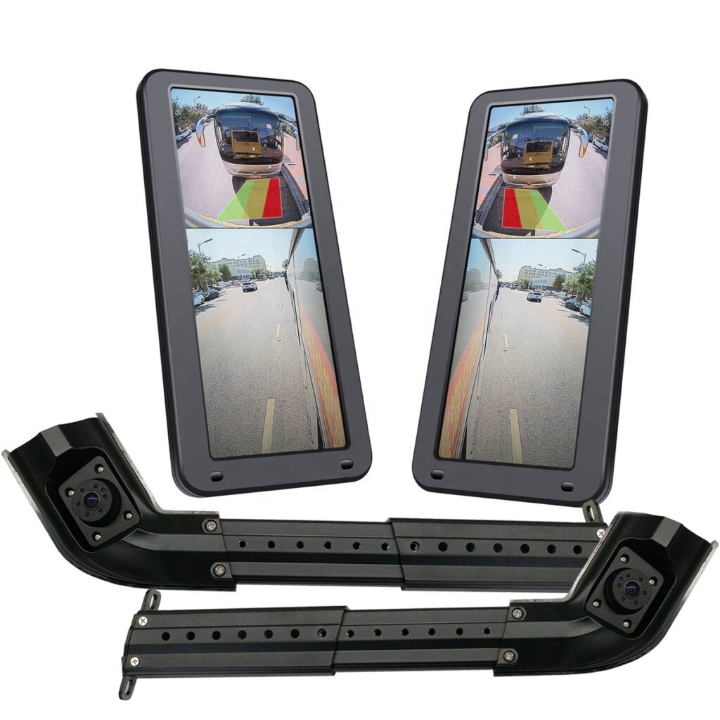 Shunyanka Electronic Mirror 12.3" AI BSD IPS Monitor DVR 44cm Long Stretchable Right Left Side Rear View Backup Cameras for Truck